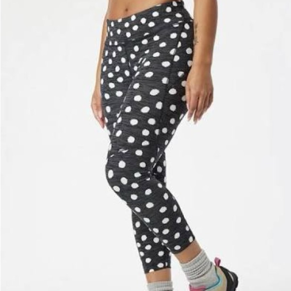 Outdoor Voices Polka Dot Black and White Leggings L